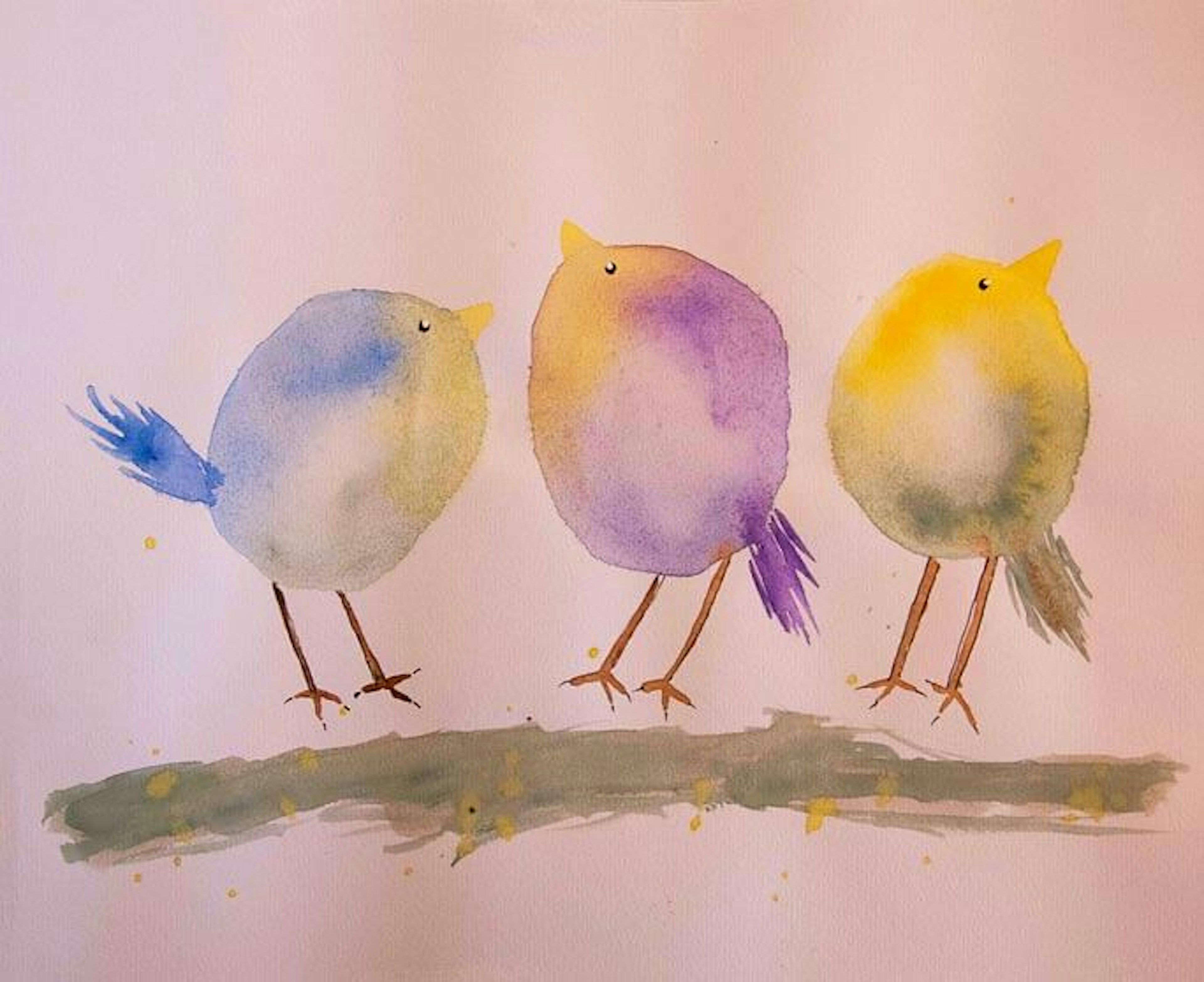 Painting of Three Birds