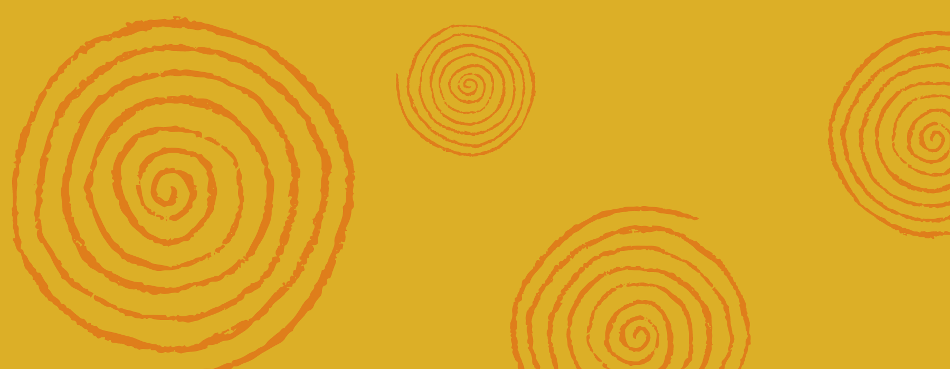 Spiral of Healing Yellow Background With Orange Spirals